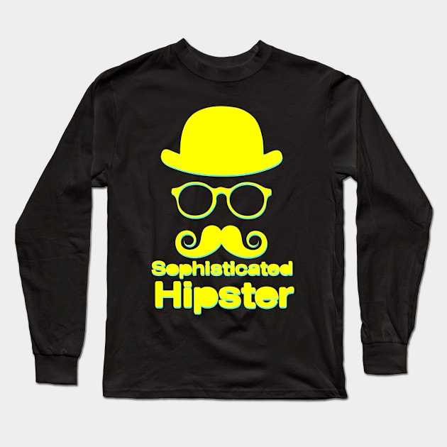 Sophisticated Hipster 2 Long Sleeve T-Shirt by AlondraHanley